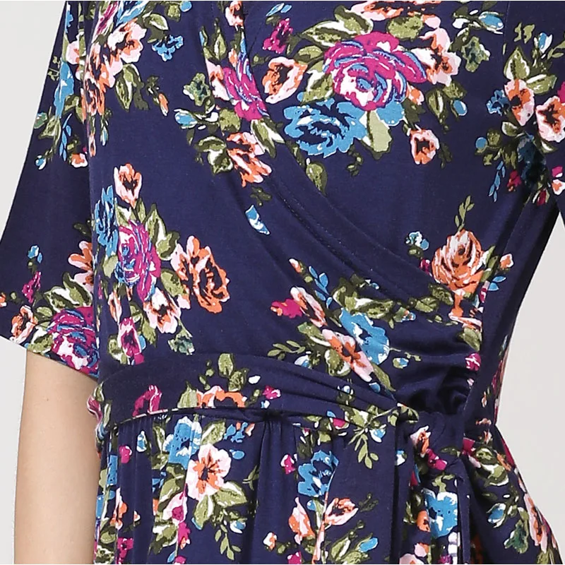 Nursing Dress V-Neck Floral Long Maternity Clothes Breastfeeding Dresses For Pregnant Women Party Maternity Dress