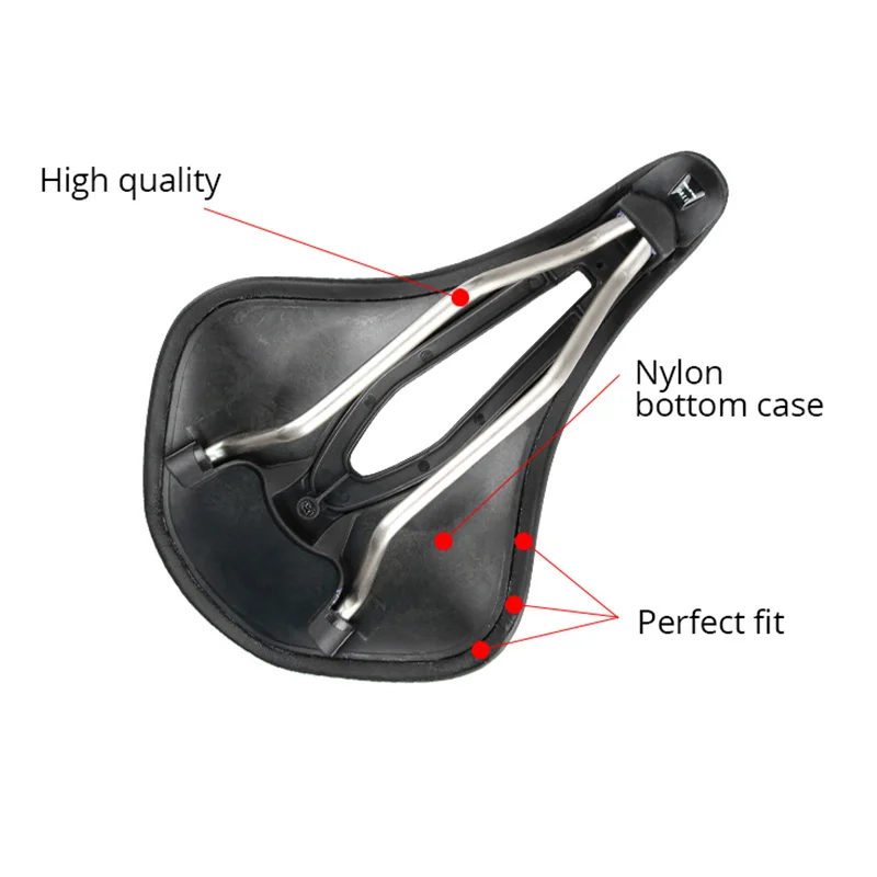 Bicycle Saddle Hollow Breathable Soft Seat Cushion Racing MTB Mountain Road Bike Cycling Saddle Riding Parts 160*250mm Black