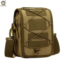 Bolsa militar tática de ombro, náilon, esportiva, multifuncional, para pesca, acampamento, atividades ao ar livre