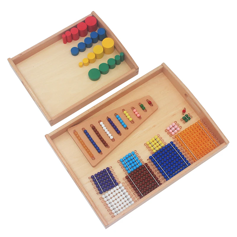 Baby Toy Montessori Materials Wooden Toy Wood Small Tray Toys for Kids Teaching Receives Pallet Early Education Preschool Toys