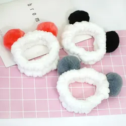 Cartoon cute panda Makeup Headbands for Washing Face Shower Spa Mask Soft and  Sports makeup face Hair Bands for Women and Girl