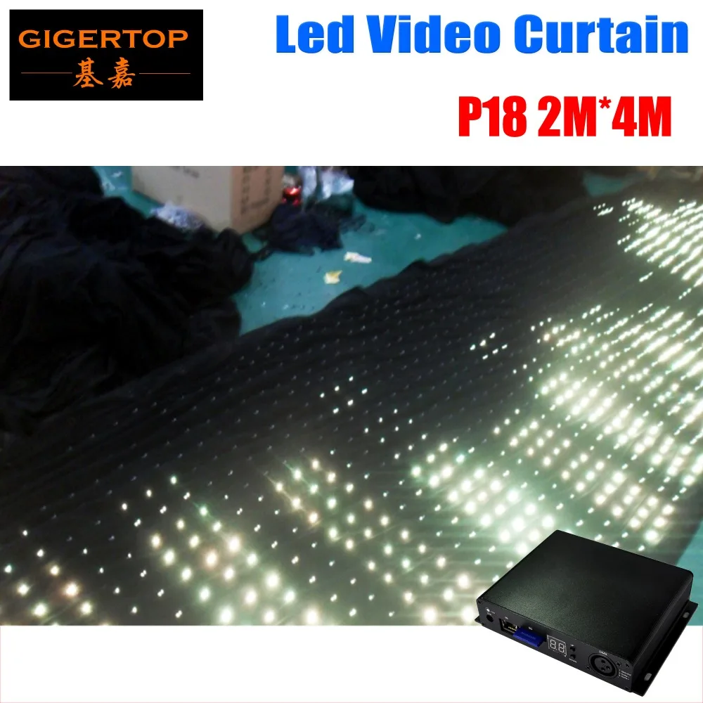 

Gigertop P18 2M*4M Fireproof Creative Flexible LED Video Curtain DJ Stage Professional Pattern Effect LED RGB Cloth Pitch 18cm