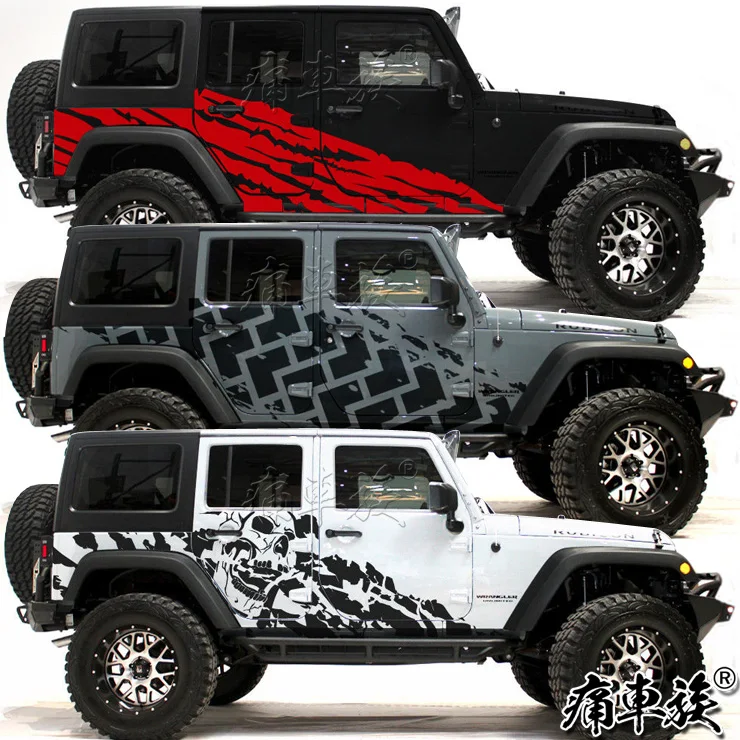 

Car sticker pull flower body side decoration decoration stickers FOR Jeep Wrangler