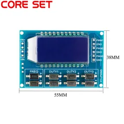 1Hz-150Khz 3-way Signal Generator Adjustable PWM Pulse Module Frequency Function Duty Cycle Module LCD Display Upgraded Version