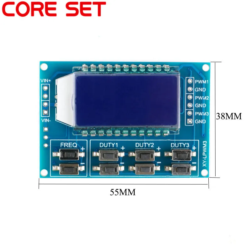 1Hz-150Khz 3-way Signal Generator Adjustable PWM Pulse Module Frequency Function Duty Cycle Module LCD Display Upgraded Version