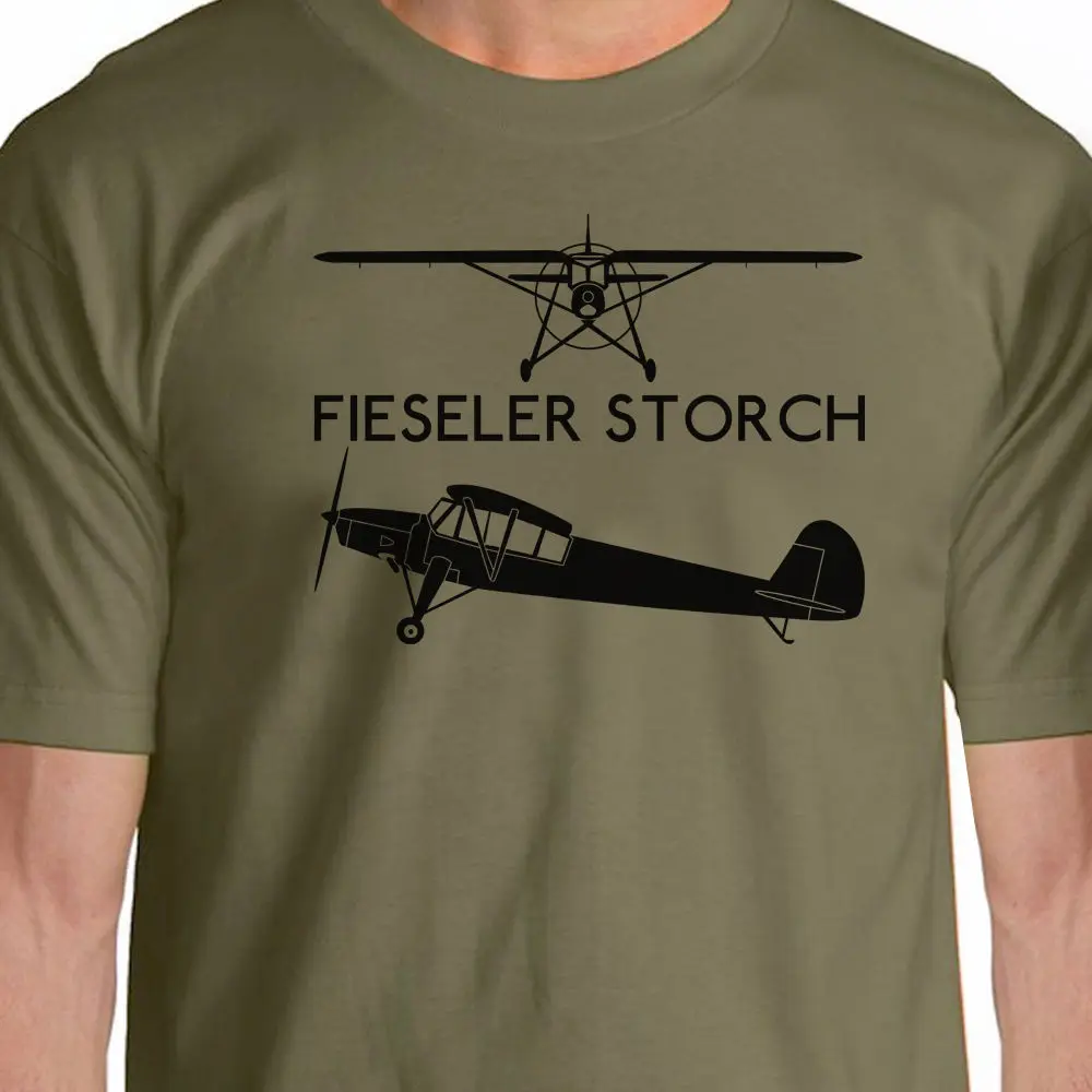 New 2019 Summer Men Summer Short Sleeves Casual Adult T-Shirt S-2Xl Aeroclassic Fieseler Storch Silhouette retro t shirts