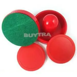 New 1pair  Mini Air Hockey Table Handles Mallet 60mm Felt Pushers 50mm Home Air Pucks