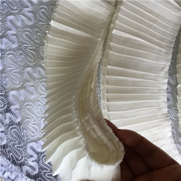 6cm,8cm,11cm 2mts linen chiffon ruffle lace fabric trimming sewing for dress accessaries Diy doll skirt cuffs decoration Z1210