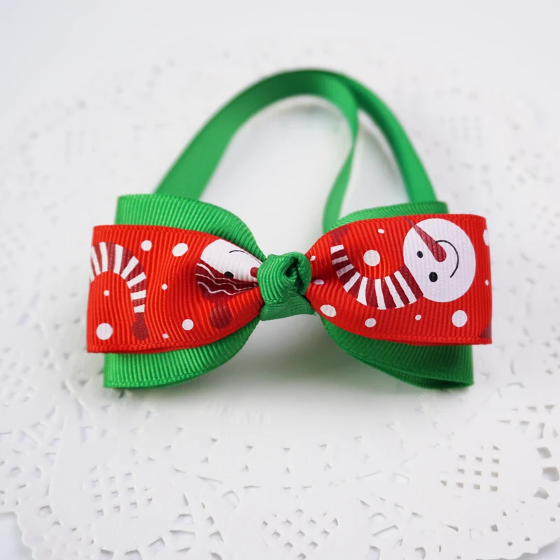 1 Pieces Cute Christmas Pet Supplies Handmade Ribbon Dog Bow Ties 8 Colors Cat Neck Tie Dog Accessories