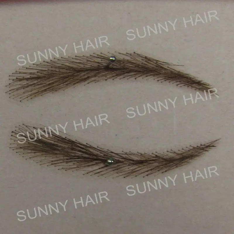 

Hand Made Human HairFalse Eyebrow Photo Shape And Color Hand Tied Movie Make Up eyebrow