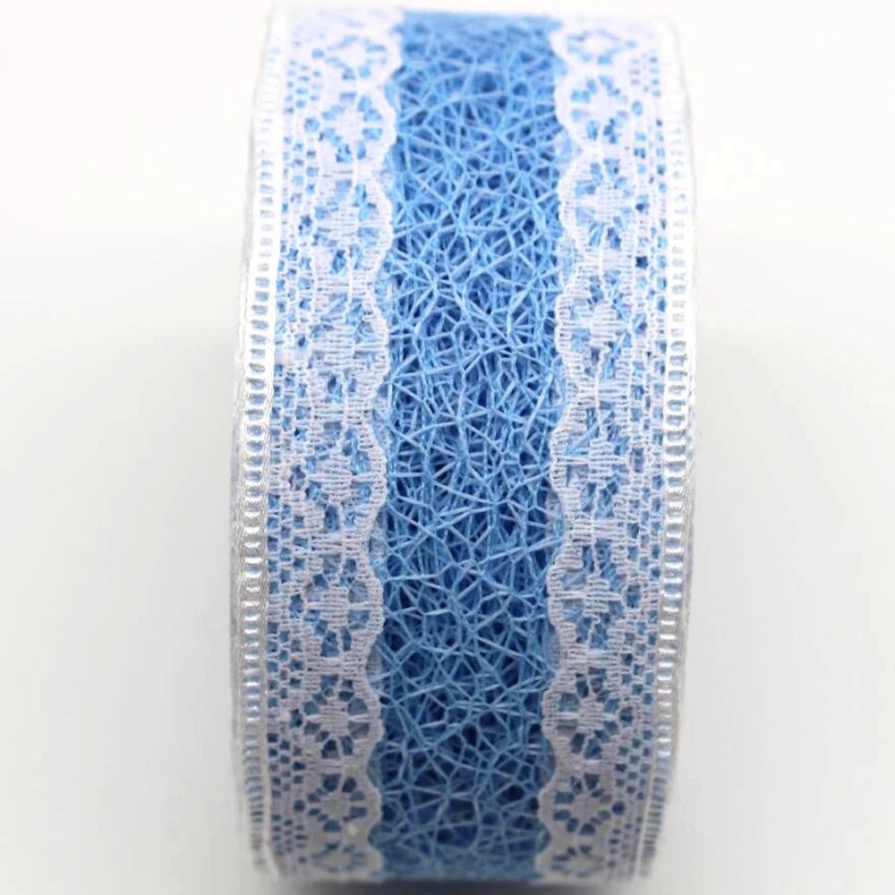 20 Yards 38MM Lace Ribbon DIY Handmade Material Headdress Bows Christmas Wedding Decoration Home Decoration Clothing Material