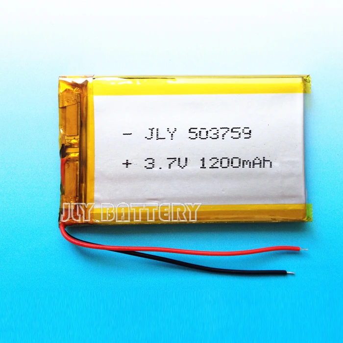 Bateria de polímero de lítio 503759, gps, mp3/mp4, e-book, bateria de brinquedo, gravador de brinquedo, recarregável, célula de íon de lítio