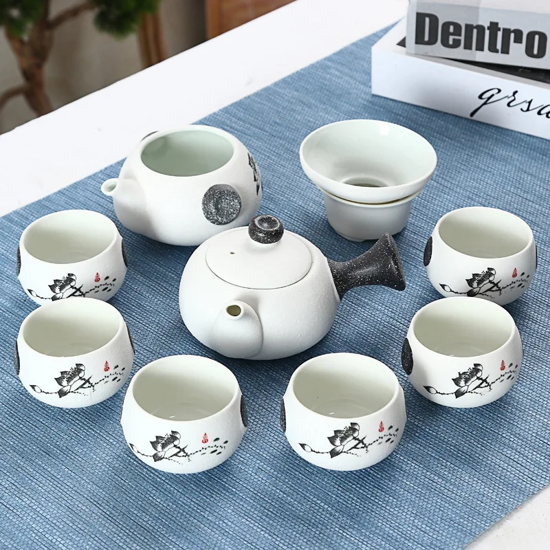 10pcs chinese Tea Set Ceramic Kungfu Teapot Porcelain Teaset Gaiwan Tea Cups of Tea Ceremony for black/puer/green/white cha