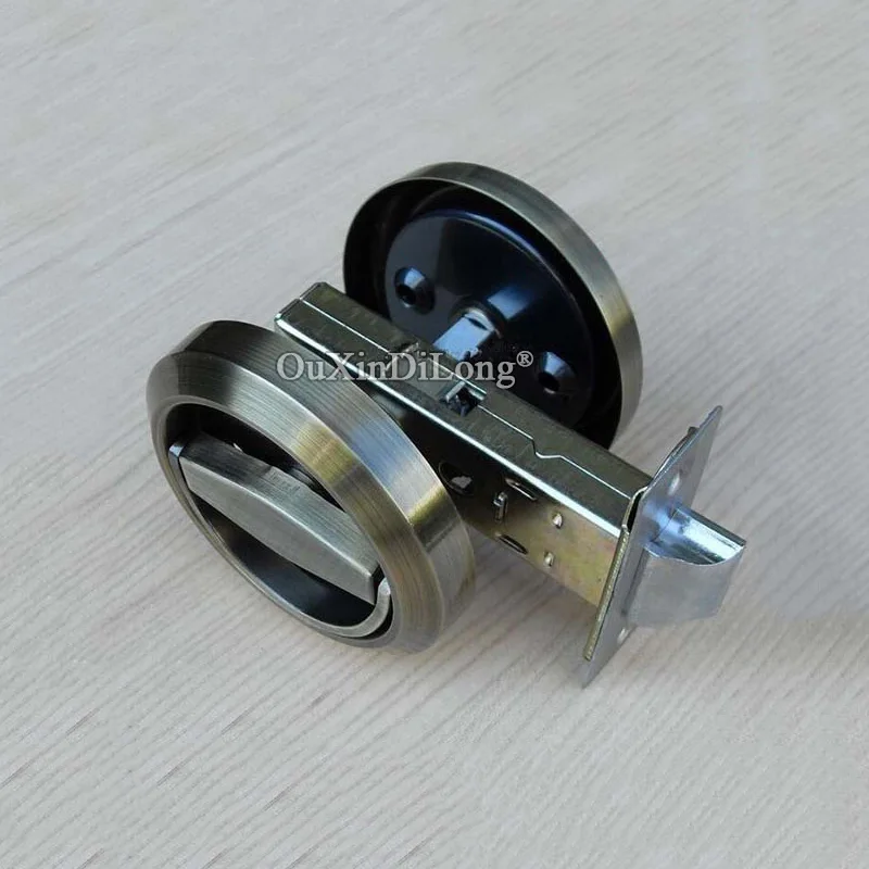 Brand New Stainless Steel Invisible Door Locks Recessed Cup Handle Door Locks Fire Proof Disk Pull Ring Locks 3 Colors