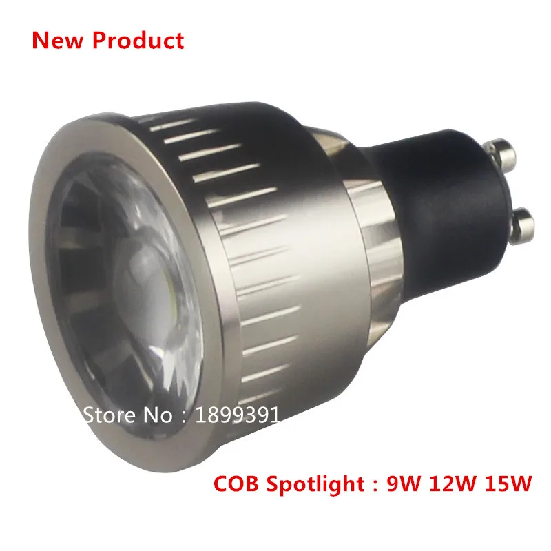 Bombilla LED GU10 de alta calidad, 9W, 12W, 15W, 110V, 220V, Blanco cálido/blanco puro/blanco frío, Ángulo de haz 120