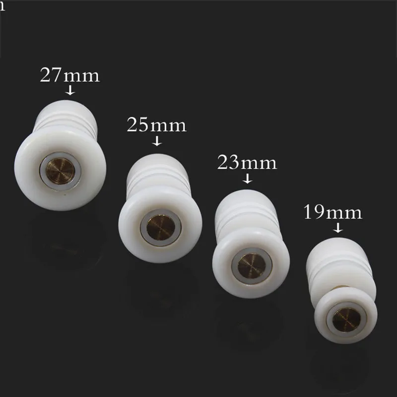 8pcs fashioned circular arc shower room bathroom glass door sliding door pulley roller wheels 23mm 25mm 27mm Choose CP293