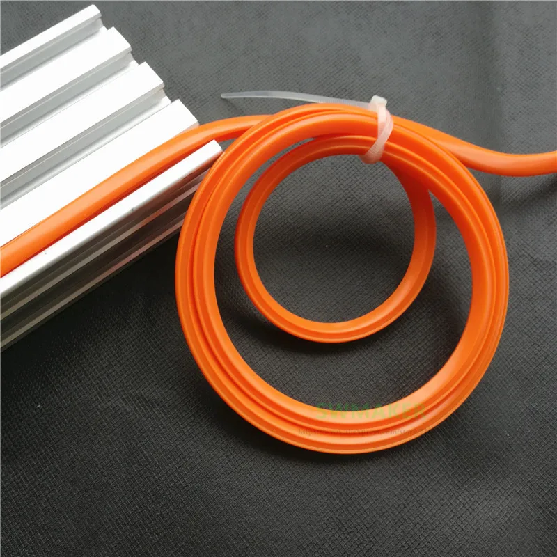 1meter Orange 20 30 series 6mm flat seal PVC for aluminum profile soft Slot Cover/Panel CNC C-Beam machine Creality 3D printer