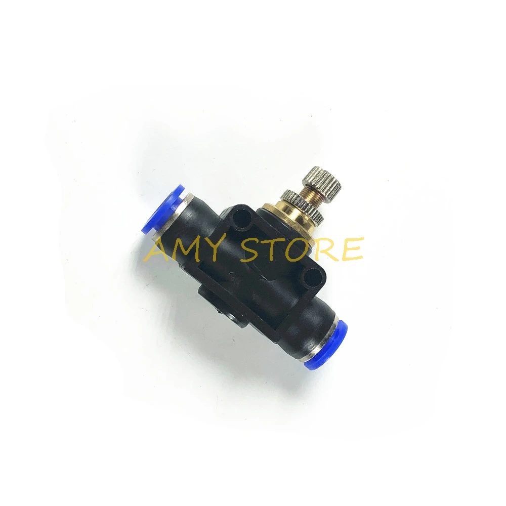 1Pc Valvola A Farfalla LSA 4 6 8 10 12mm Flusso D'aria Controllo della Velocità Tubo Dell'aria Tubo Valvola A Mano Pneumatico Push In Raccordi connettori