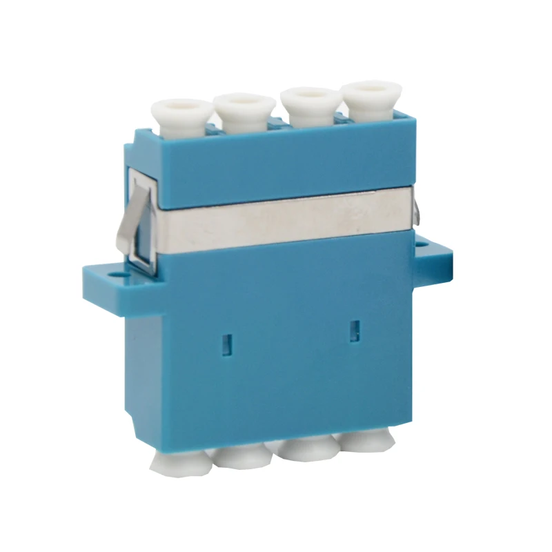 ZHWCOMM 25PCS/bag High quality LC UPC Quad Fiber Optic Adapter 4 Ports LC flange coupler