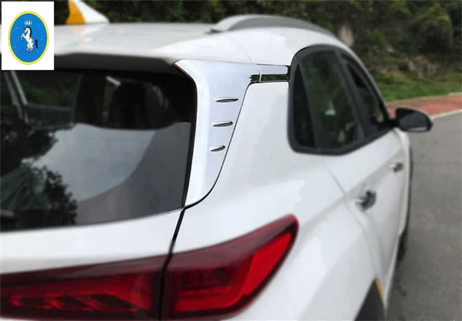 Rear Tail Door Window Tailgate Wing Decorative Panel Cover Trim Fit For Hyundai Kona 2018 - 2022 Car Exterior Accessories Parts