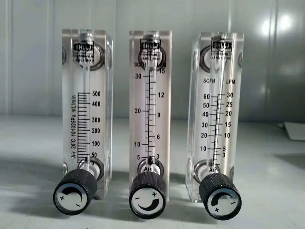 

LZM-6T 0-15L/min for air panel type acrylic flowmeter(flow meter) with adjust valve bass fitting Female G1/4" Male M18*1.5