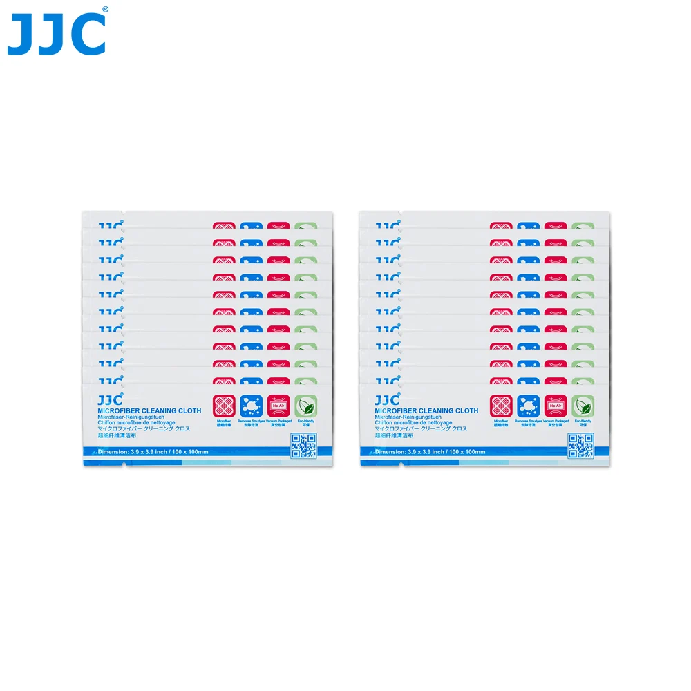 JJC Microfiber Cleaning Cloth 22PCS Glasses Wipes Cloth for Glasses, Lens, Screens Phone, Electronics, Camera Lens Cleaner