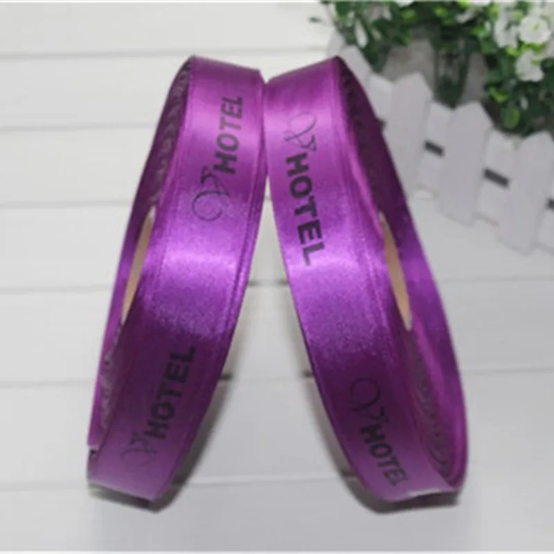 custom logo ribbons brand printed pack decoration name ribbons 100yards lot