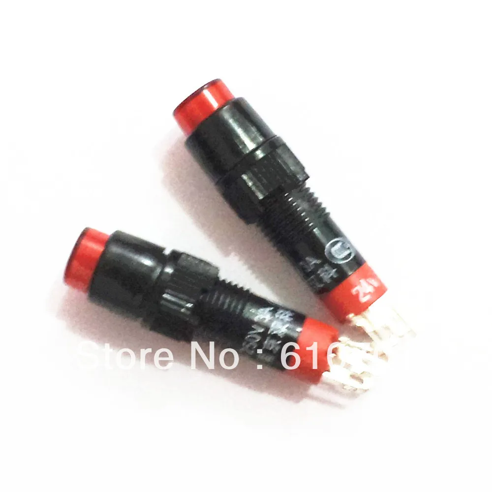 10pcs Lamp DC24V 12V 5 Pins Red Green 8mm 3A 250V Maintained Momentary Spring Return 1NO+1NC illuminated Push Button Switches