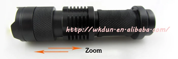 SK68 Single Mode T6 LED Torch Outdoor Lighting Mini Adjustable Zoom Waterproof LED Flashlight for 1xAA or 1x14500