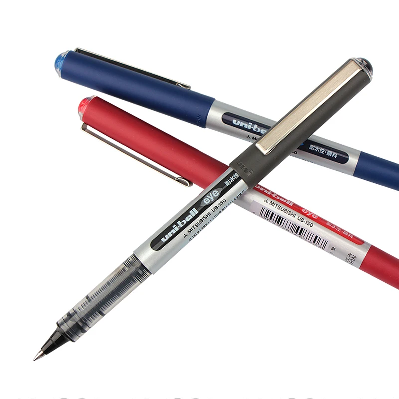 10 Pcs/Lot Japan UNI UB-150 gel pen boxed straight liquid student uni-ball eye micro pen signature ballpoint pen UB150