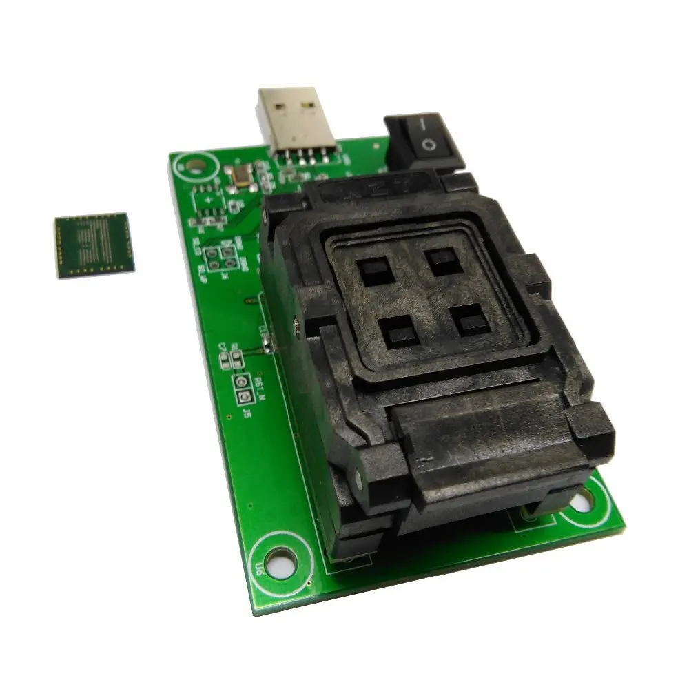 eMCP socket with USB,for BGA 162 and BGA 186,size 12x16mm, eMCP programmer,Clamshell,With 17 pins,Support solder ball testing