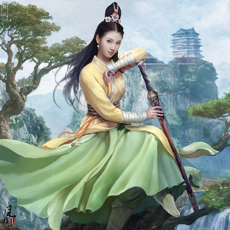 Swordlady Aesthetic Hanfu Costume Drama Costume Stage Performance Hanfu for TV Play The Legends of Monkey King