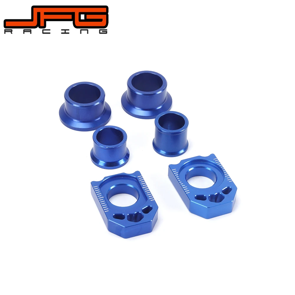 Motorcycle CNC Front Rear Wheel Hub Spacer Chain Adjust Axle Blocks For YAMAHA YZ250F 2012 2013 YZ450F 2010 2011 2012 2013