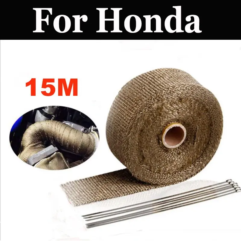 15m Car Motorcycle Exhasut Pipe Reflective Insulation For Honda Cbr 250r 250rr 400 400f 400rr 600f4i 600f 600rr 750 900rr