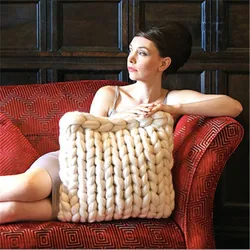 2019 new handmade knitted cushion 30x30cm/40x40cm photography tools throw pillow waist back sushion sofa bed decorative cusion