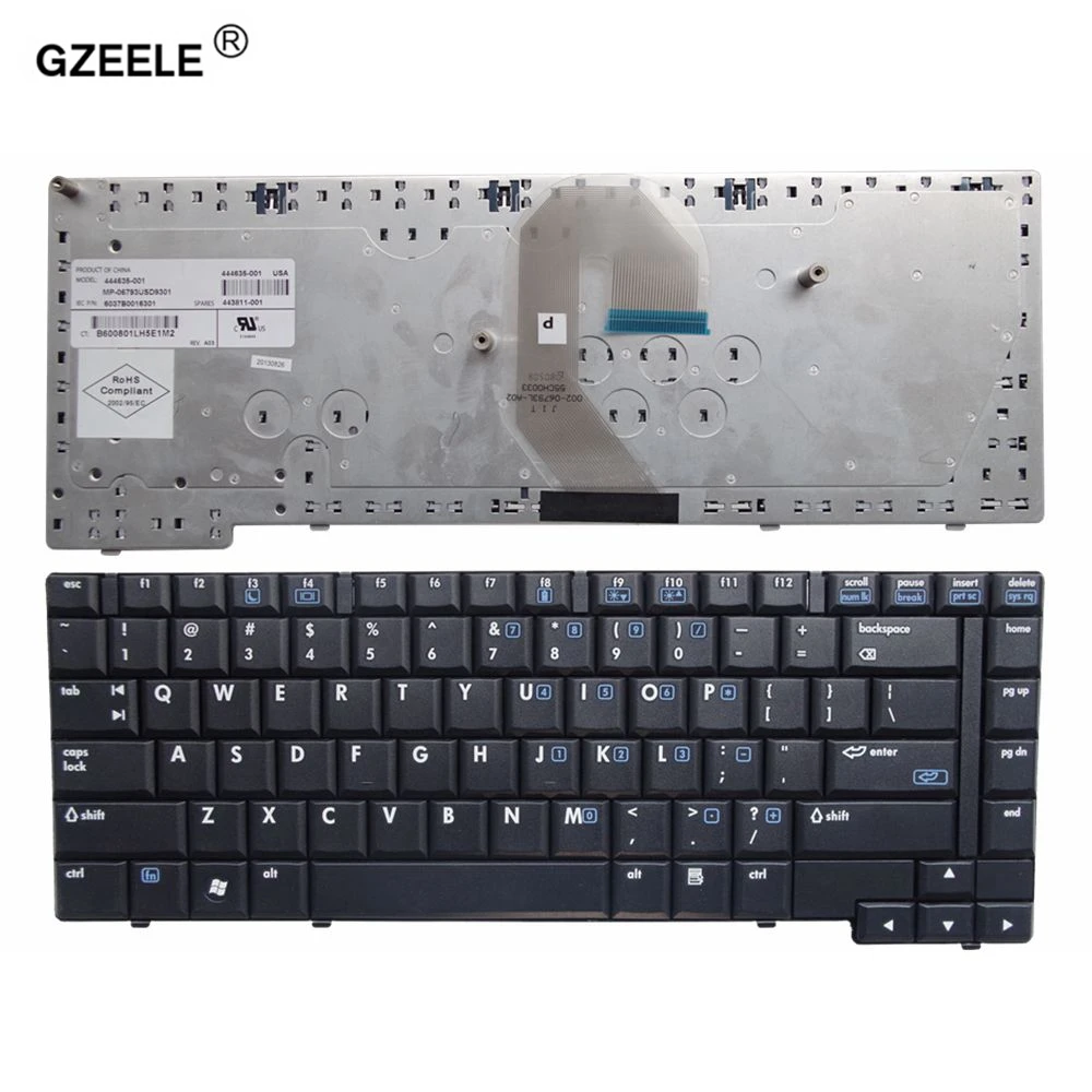 GZEELE English Laptop keyboard for HP 6710B 6710S 6715B 6715S 6517S 6715 6712 6735s Series UI layout