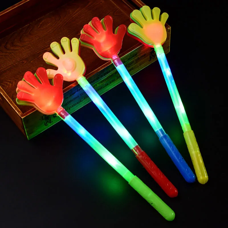 

100pcs Colorful Flashing LED Glow Stick Hand Clapper For Wedding Birthday Festival Party Concert Cheering Light Sticks ZA5659