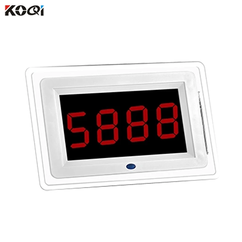 4-digit desktop LED screen display main host receiver with alphabet wireless guest calling system for restaurant K-200CD