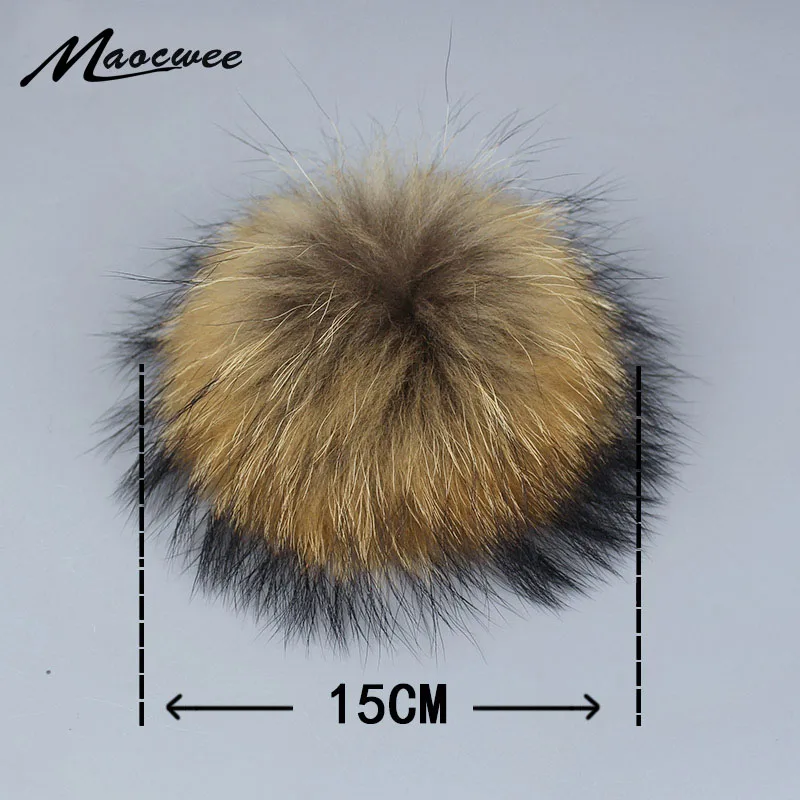 Real Natural Raccoon Fox Fur Pompoms Fur Balls For Knitted Hat Cap Beanies Skullies and Keychain and Scarves Real Fur Pom poms