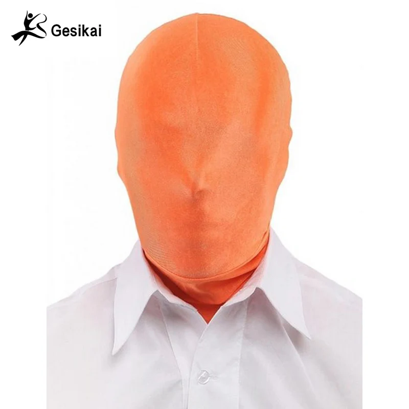 Kids Adult Full Face Mask Spandex  Headgear Goog View Zentai Party Dress Unisex Halloween Hooded Mask