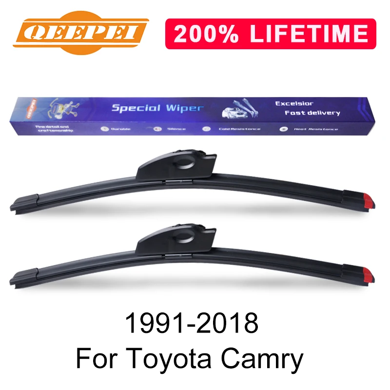 

QEEPEI Replace Wiper Blade For Toyota Camry 1991-2018 Silicone Rubber Windshield Windscreen Wiper Auto Car Accessories