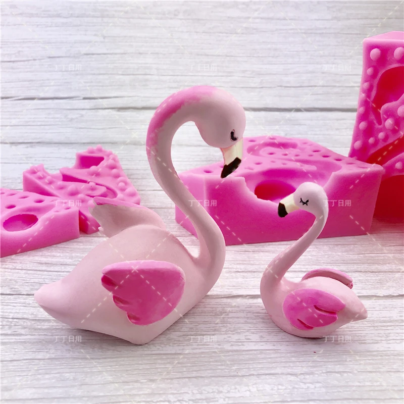 

3D Swan Fondant Animal Silicone Mold For Candle Sugar Craft Chocolate Cake Kitchen Baking Decorating Mould DIY Clay Resin Art