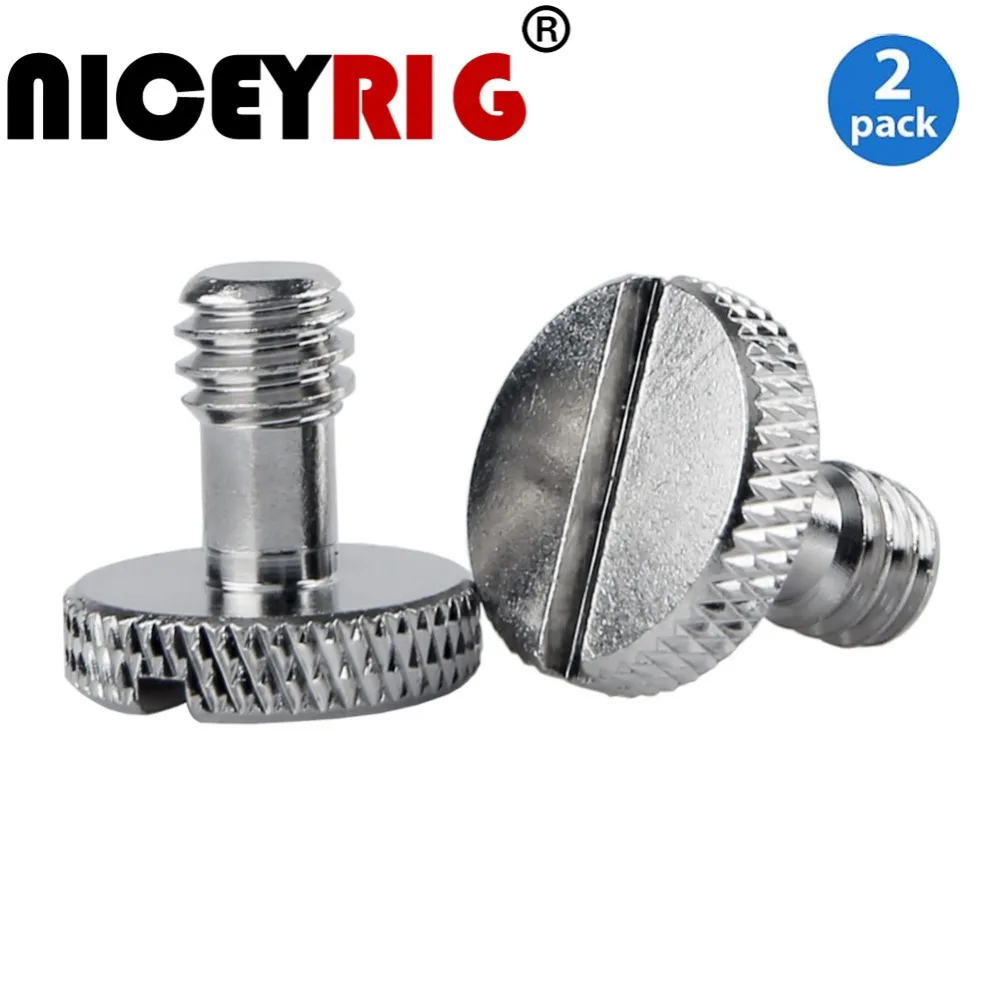 

NICEYRIG Screw 1/4 Camera Rig 1/4" Screw Rig 1/4 inch for Tripod Plate Base Plate Photo Studio Camera Accessories(2 Pieces/Pack)