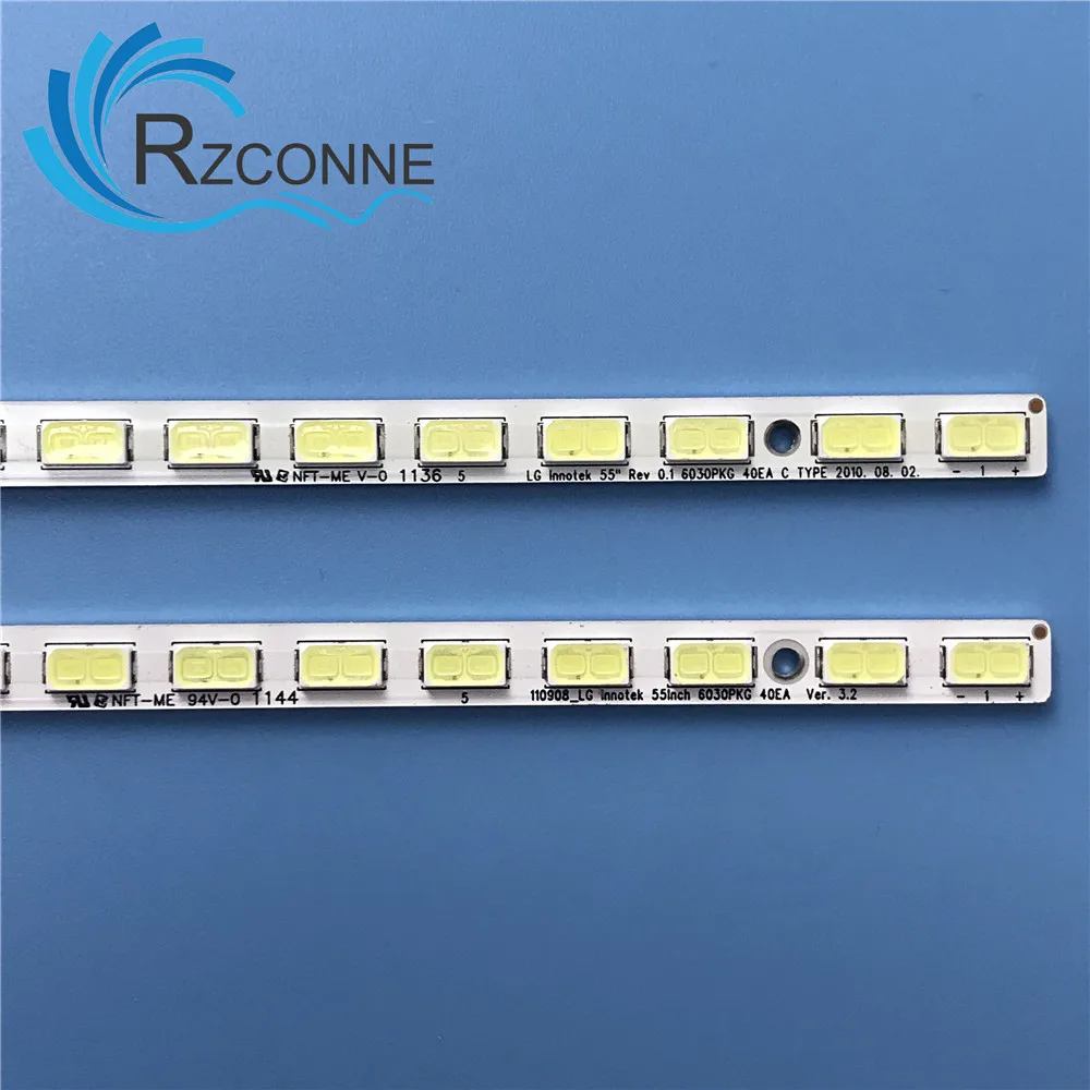 LED Backlight strip 40 lamp For LG lnnotek 55 Rev0.1 6030PKG 40EA TV L55V6300-3D NS-55E790A12