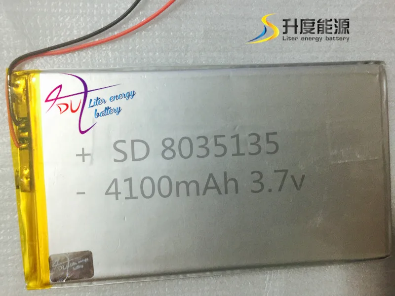 

SD small capacity polymer li battery 8035135 4100mAh