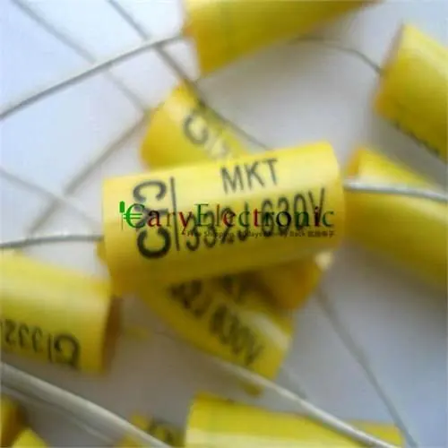 Sprzedaż hurtowa i detaliczna długie przewody żółte osiowe poliestrowe kondensatory foliowe elektronika 0.0033uF 630V fr wzmacniacz rurowy audio darmowa wysyłka