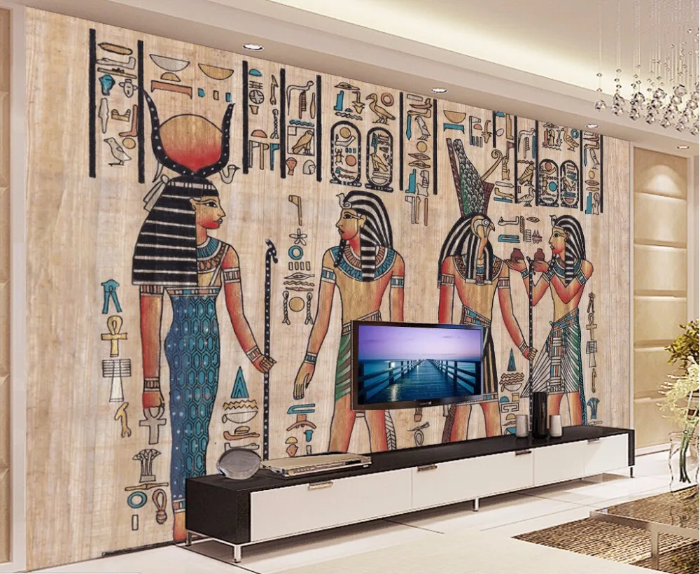 

custom murals-3d wallpapers home decor Photo background Ancient Egyptian civilization Mayan elders hotel large wall art mural