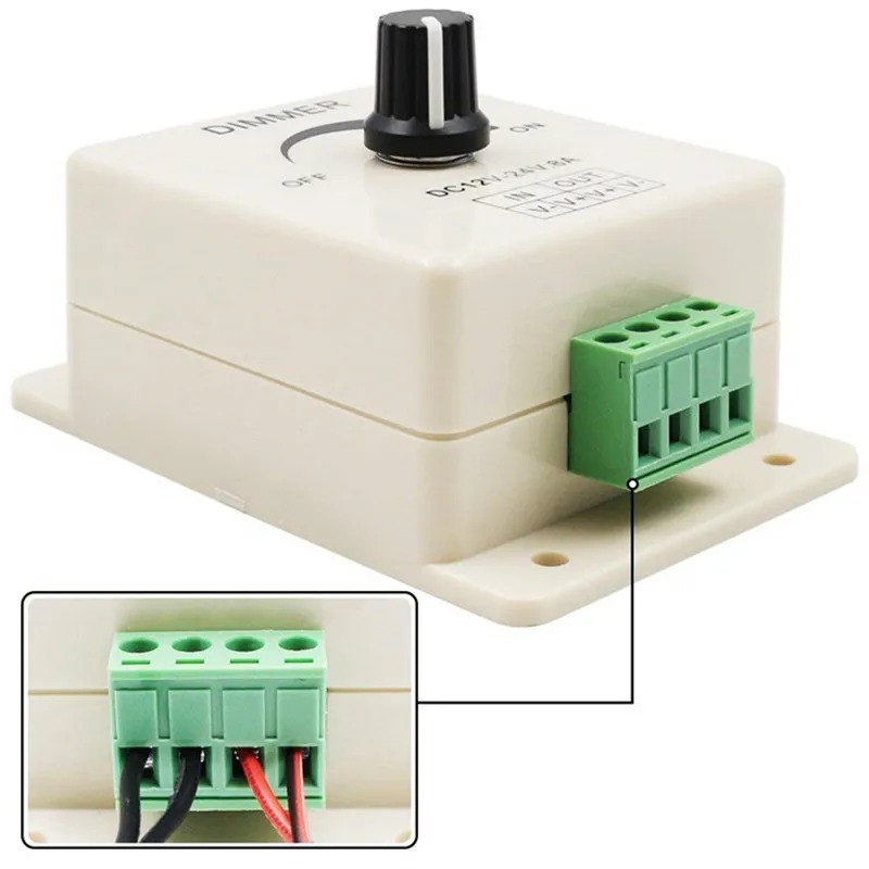 LED Dimmer Switch 12-24V 8A 96W Adjustable Brightness LED Dimmer controller use for strip light