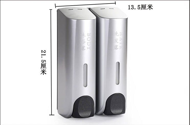 Large Capacity double-Head Liquid Soap Dispensers Shower /Shampoo / Lotion Conditioner Dispenser