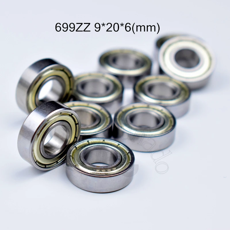 

699ZZ Bearing 10pcs 9*20*6(mm) free shipping chrome steel Metal Sealed High speed Mechanical equipment parts